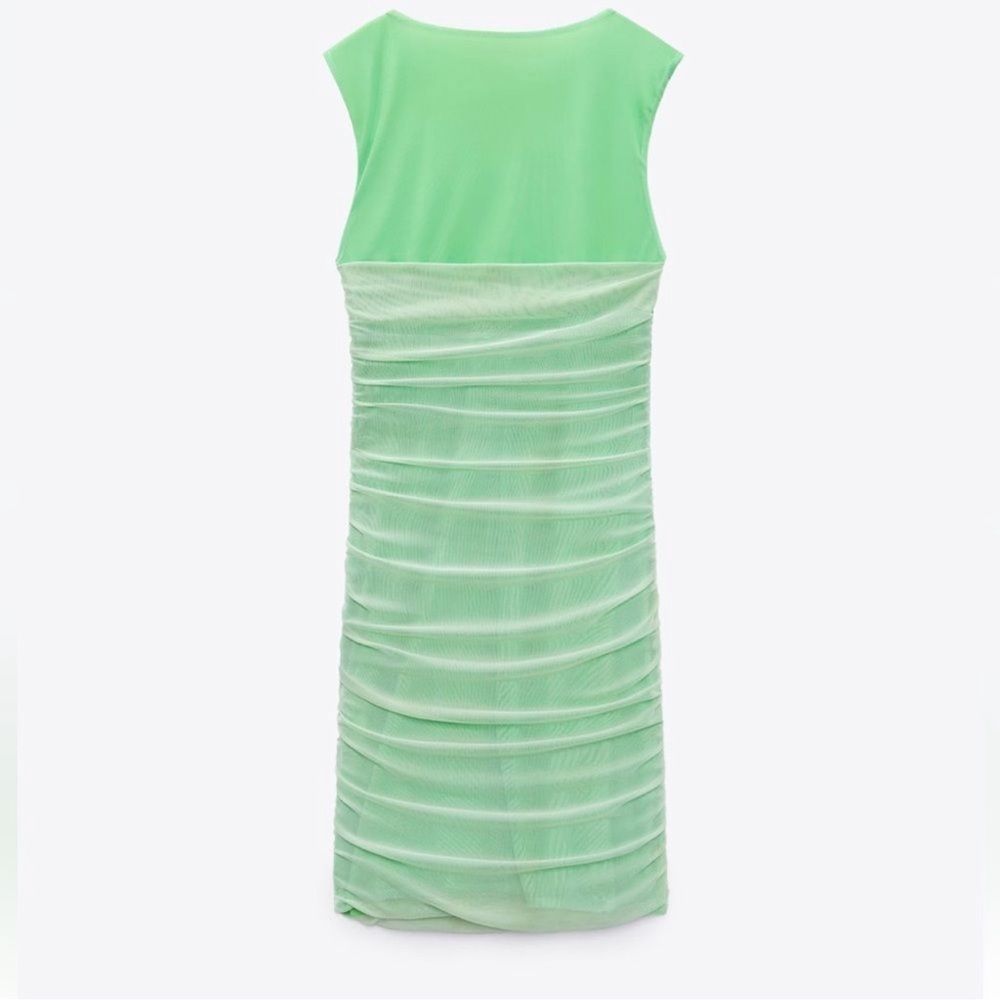 - Zara Green Mini Tulle Dress(Size XL) - Picture 4 of 5